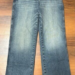 SO Low Rise Curvy Baggy Jeans in Blue Denim